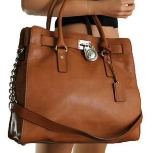 Michael kors large tan hamilton